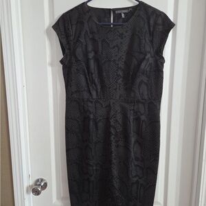 Kristin Davis Black Animal Print Sheets Dress Sz 14. N-1243